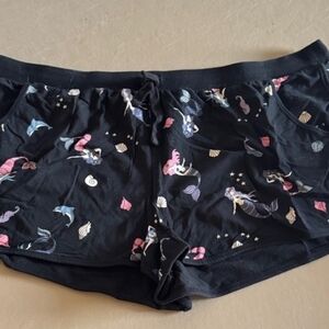 Torrid 6x Mermaid Print Black Sleep Shorts